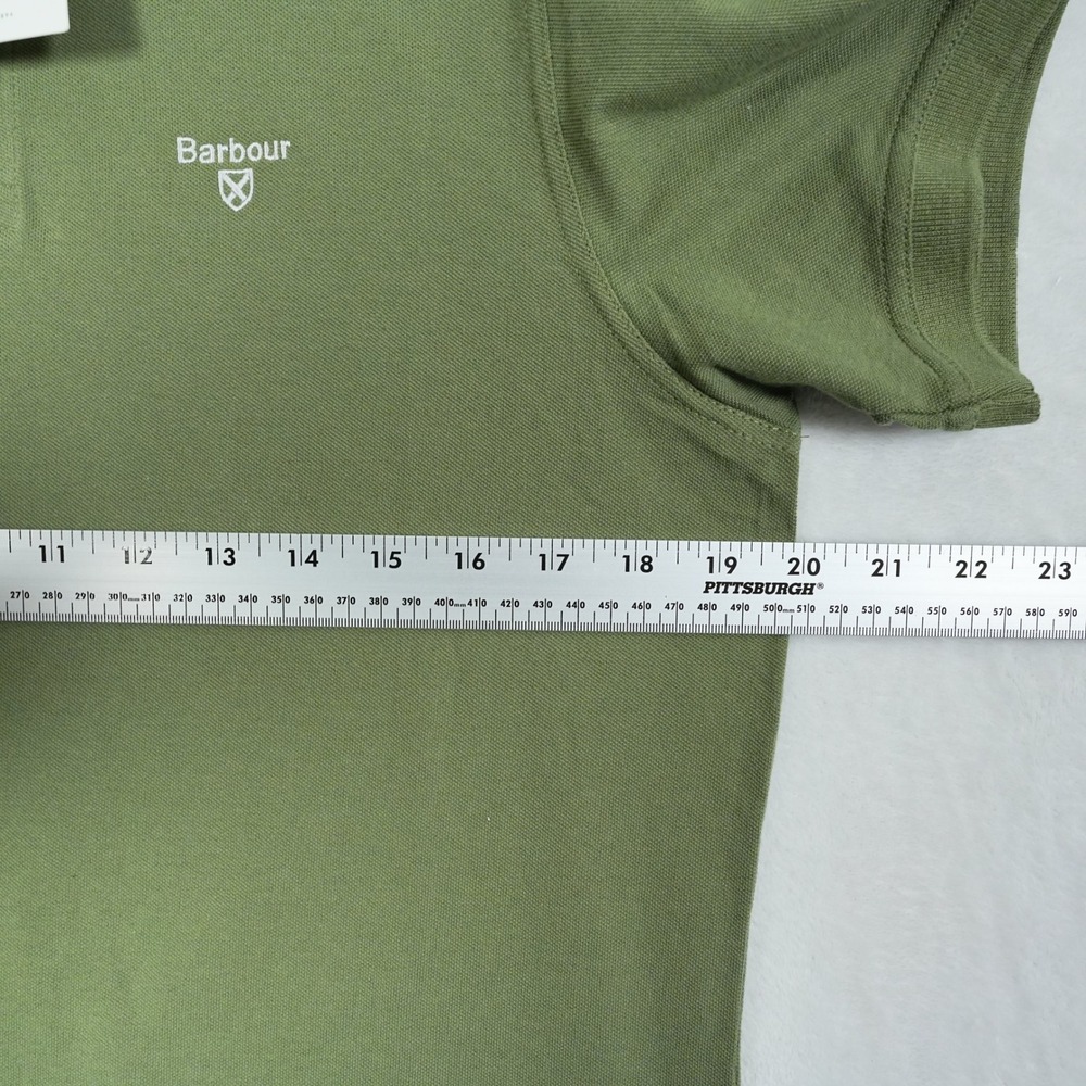 Barbour Mens Lightweight Sports‎ Polo Shirt Burnt Olive Green Size M - READ - Picture 6 of 9